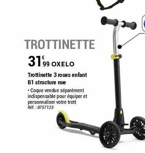 trottinette 3 roues enfant b1 structure nue