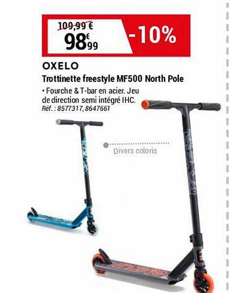 trottinette freestyle mf500 north pole oxelo