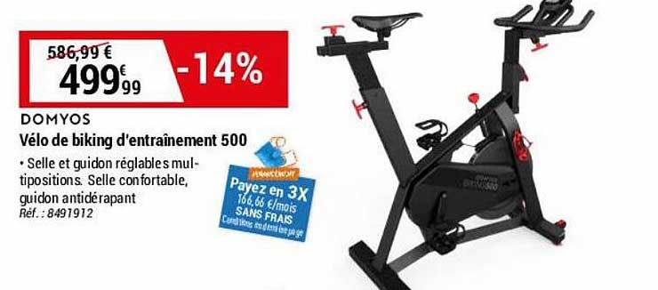 vélo de biking d'entraînement 500 domyos