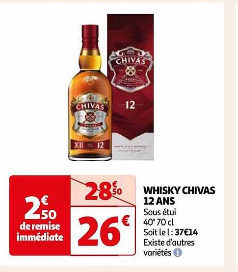 whisky chivas 12 ans
