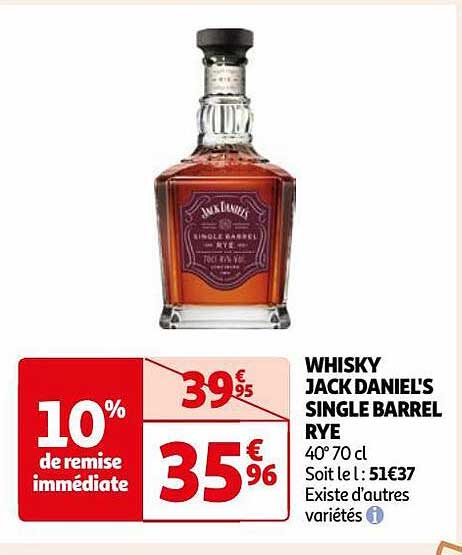 whisky jack daniel's single barrel rye