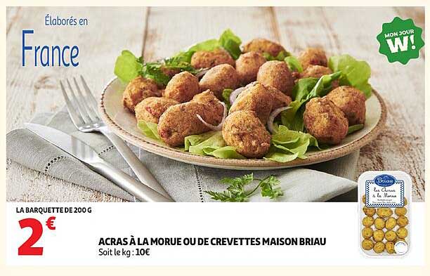 ACRAS À LA MORUE OU DE CREVETTES MAISON BRIAU