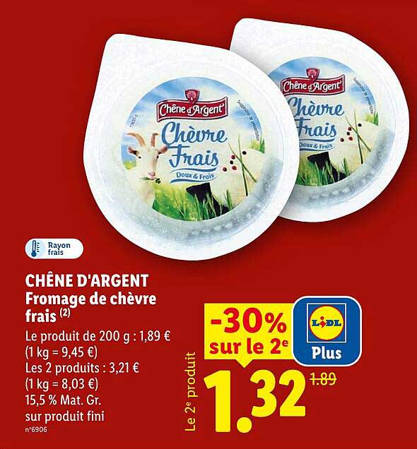 Chêne d'Argent Fromage de chèvre frais