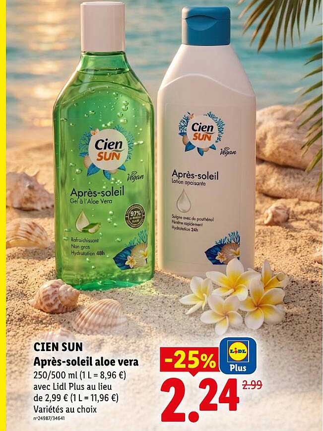 CIEN SUN Après-soleil aloe vera