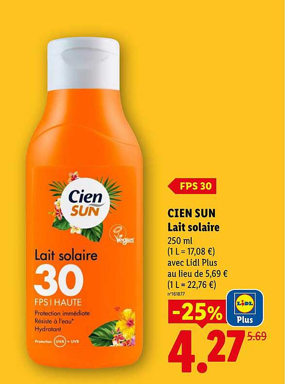 CIEN SUN Lait solaire