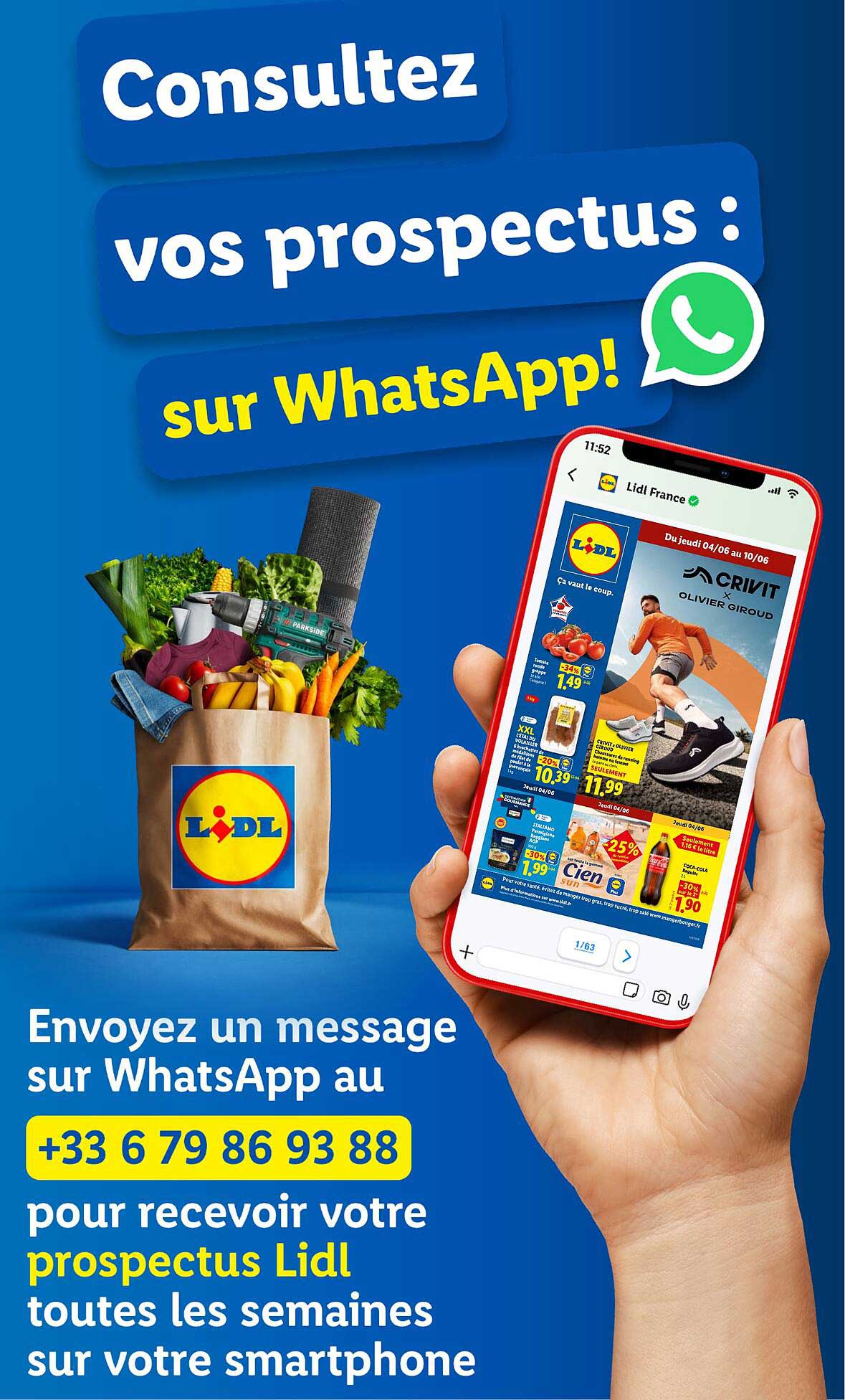 Consultez vos prospectus sur WhatsApp!