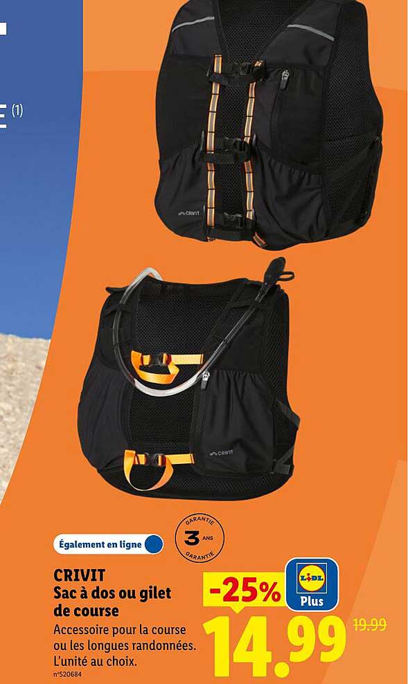 CRIVIT Sac à dos ou gilet de course