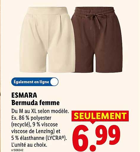 ESMARA Bermuda femme