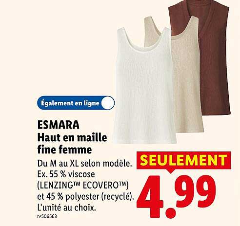 ESMARA Haut en maille fine femme
