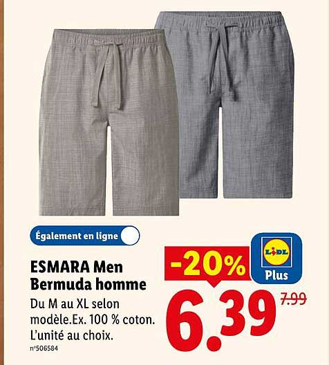 ESMARA Men Bermuda homme