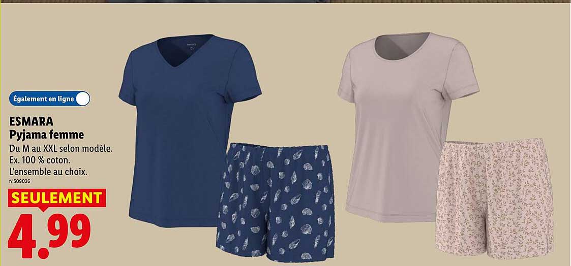 ESMARA Pyjama femme