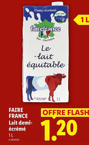 FAIREFRANCE Lait demi-écrémé
