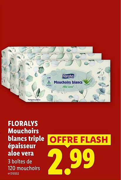 Floralys Mouchoirs blancs