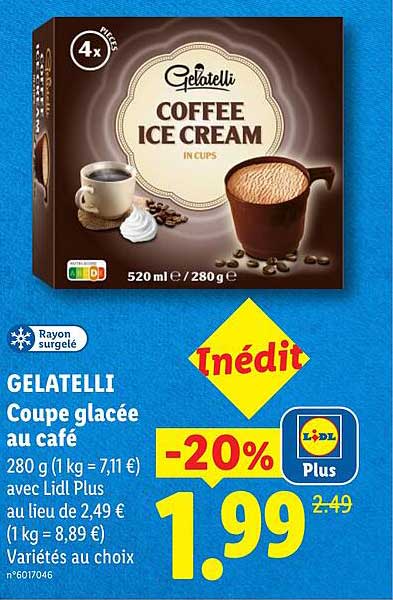 Gelatelli Coffee Ice Cream