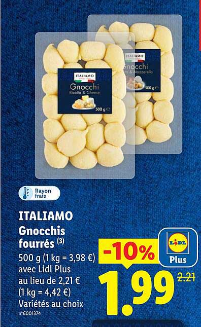 ITALIAMO Gnocchis fourrés