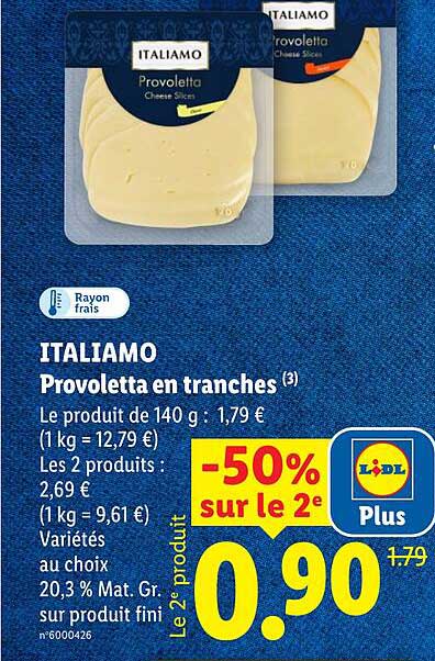 ITALIAMO Provoletta en tranches