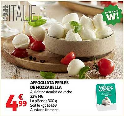 La Via Affogliata Perles de Mozzarella