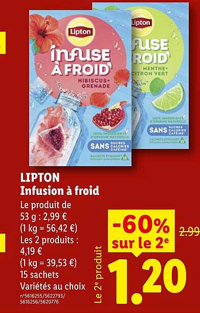 LIPTON Infusion à froid
