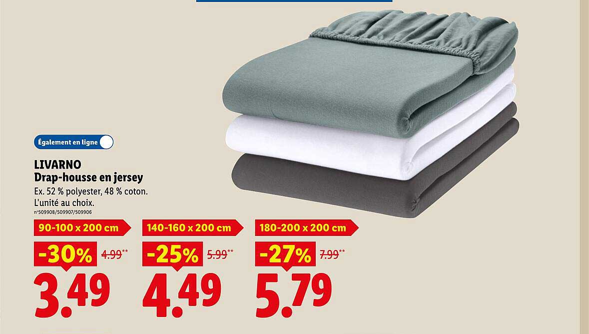 LIVARNO Drap-housse en jersey