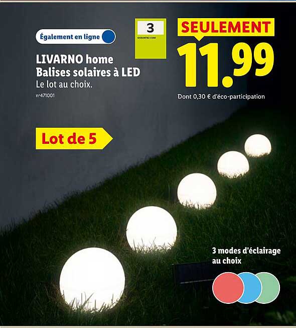LIVARNO home Balises solaires à LED