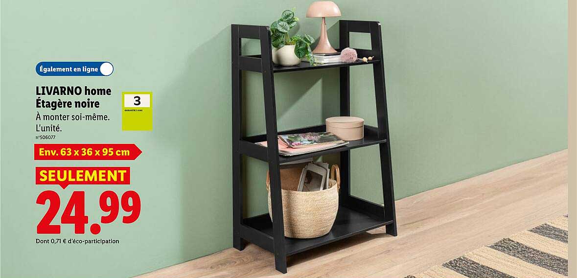 LIVARNO home Étagère noire