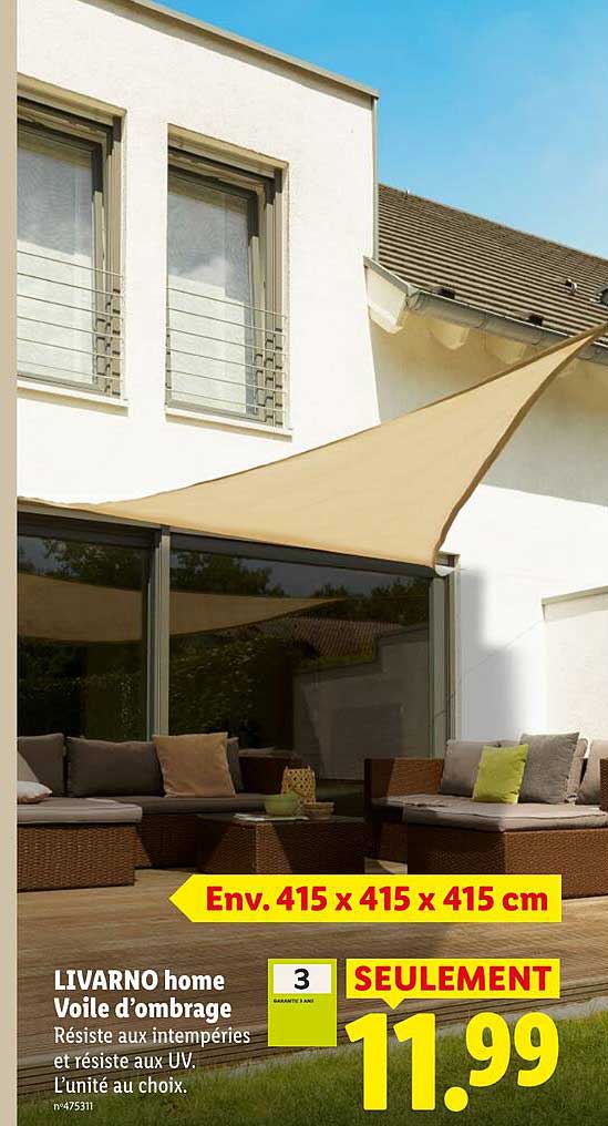 LIVARNO home Voile d’ombrage