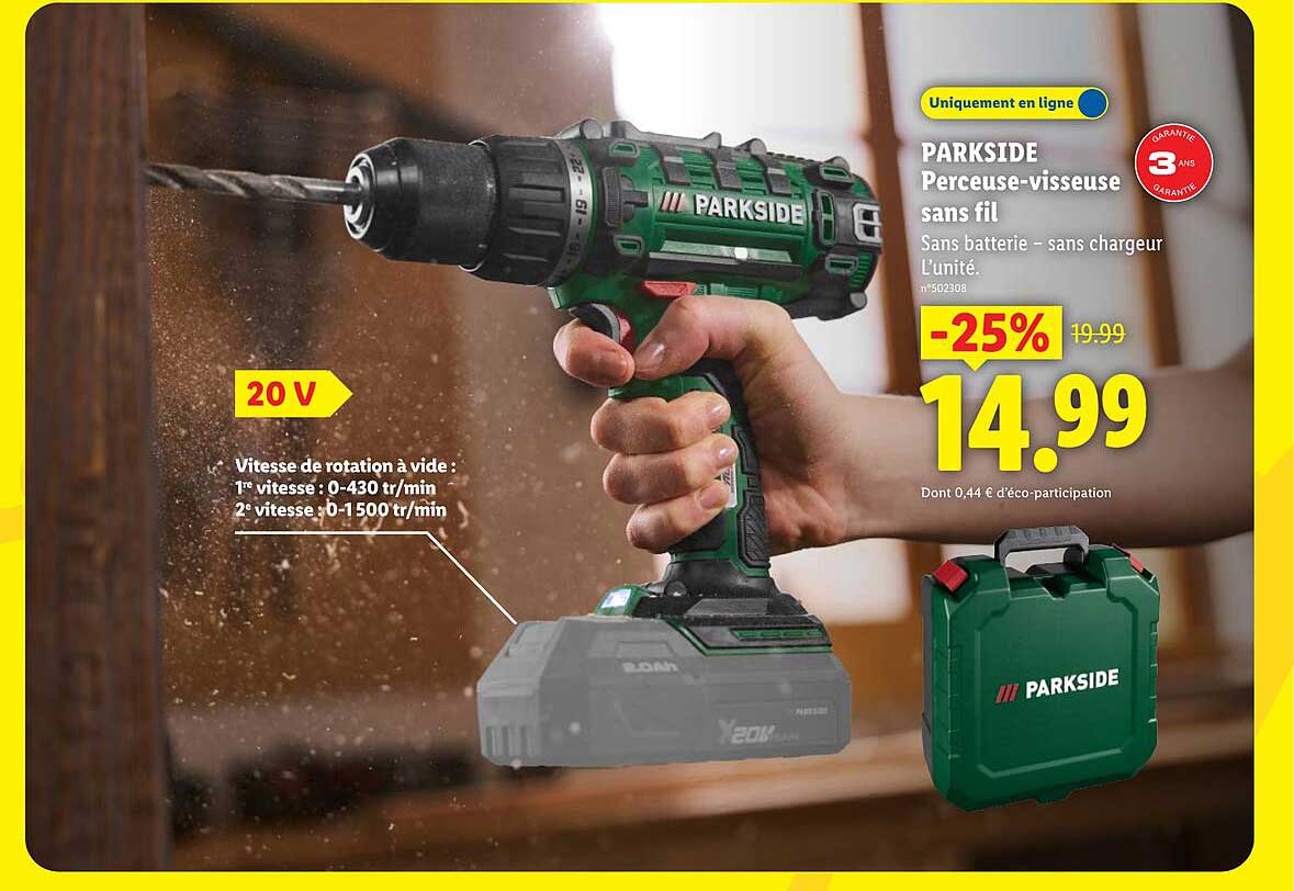 PARKSIDE Perceuse-visseuse sans fil