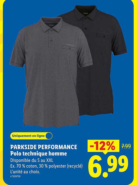 PARKSIDE PERFORMANCE Polo technique homme