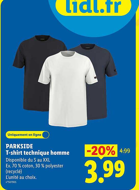 PARKSIDE T-shirt technique homme