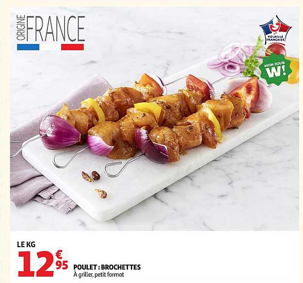 POULET : BROCHETTES