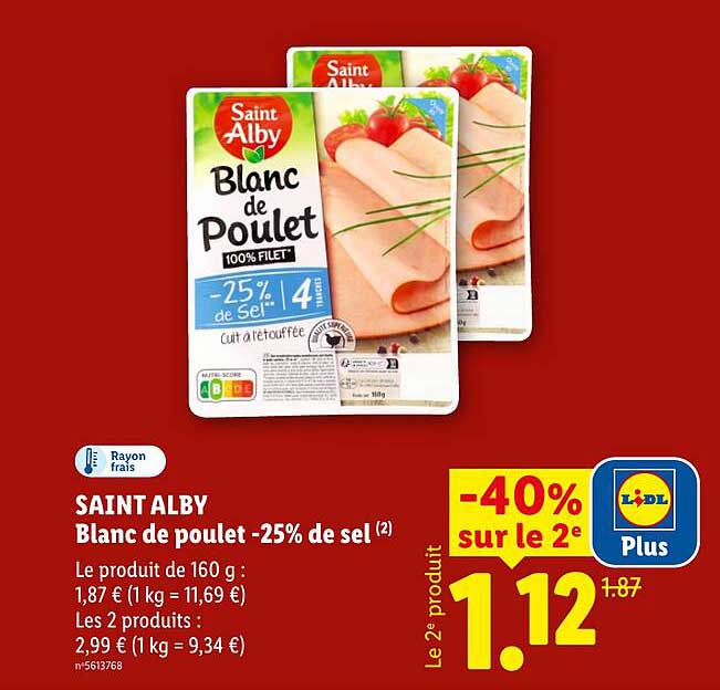SAINT ALBY Blanc de poulet