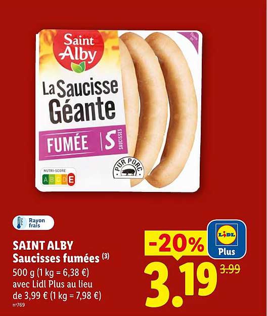 Saint Alby Saucisses fumées