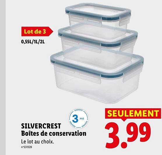 SILVERCREST Boîtes de conservation