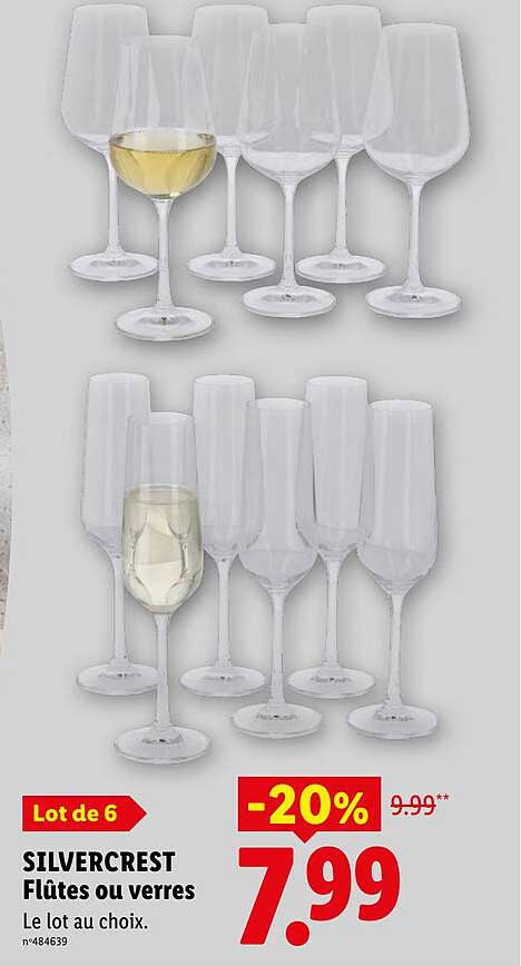 SILVERCREST Flûtes ou verres