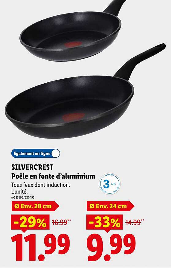 SILVERCREST Poêle en fonte d’aluminium