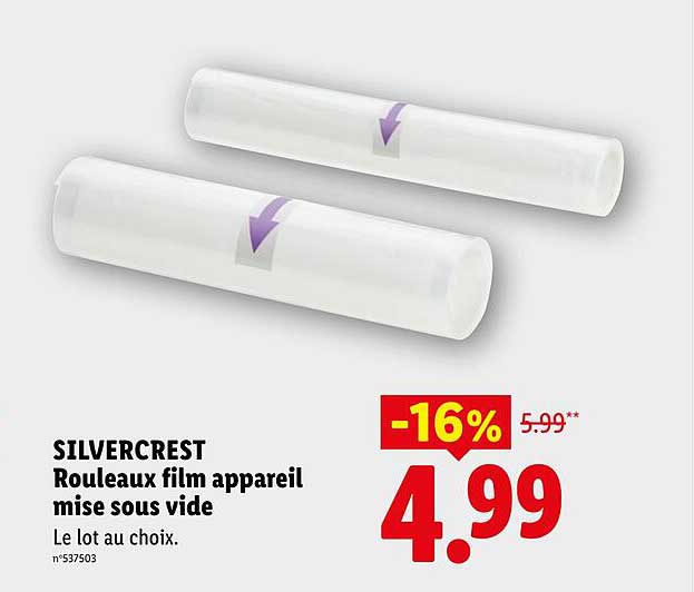 SILVERCREST Rouleaux film appareil mise sous vide