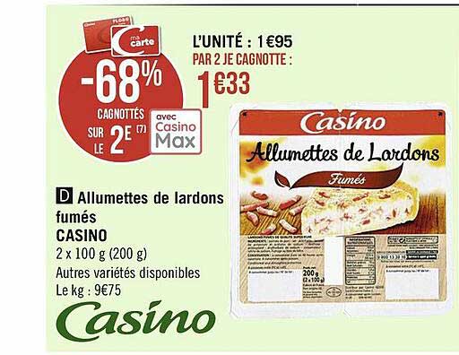 Allumettes De Lardons Fumés Casino