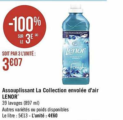 Assouplissant La Collection Envolée D'air Lenor
