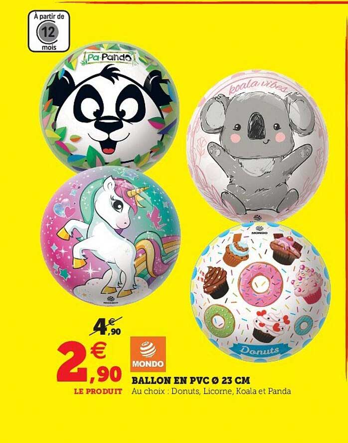 Ballon En Pvc 23 Cm Mondo