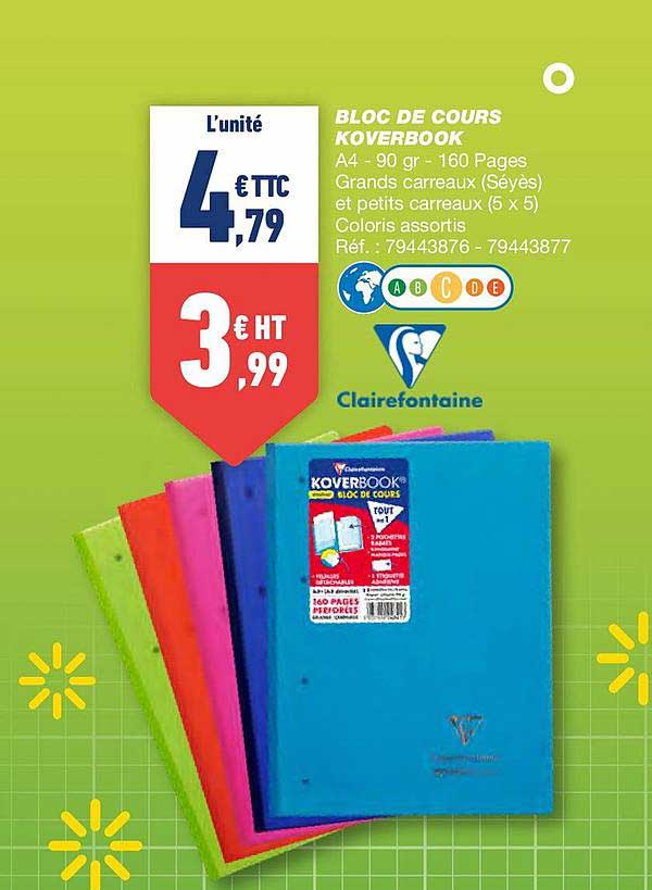 bloc de cours koverbook clairefontaine