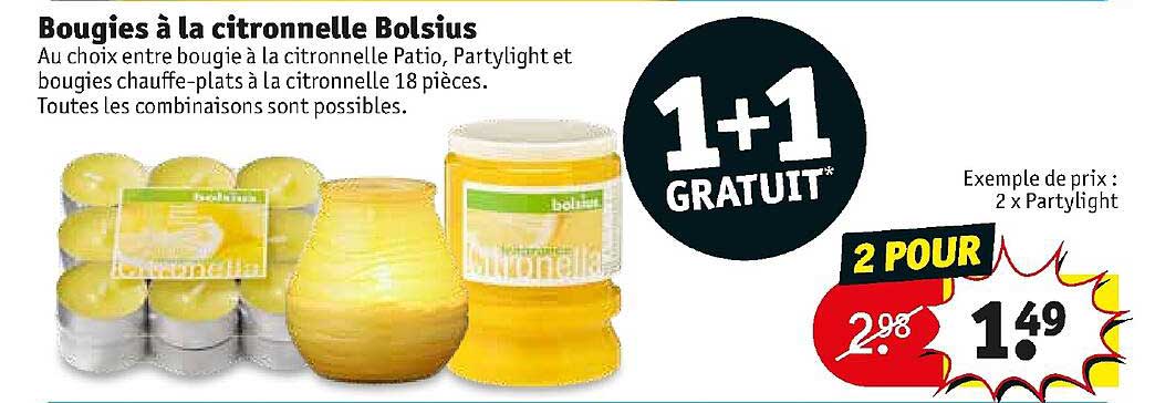 Bougies à La Citronnelle Bolsium