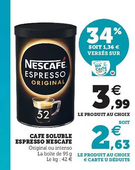 Café Soluble Espresso Nescafé