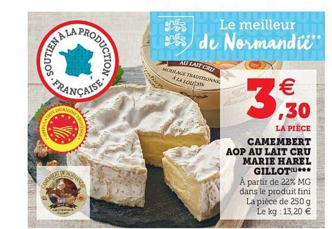 camembert aop au lait cru marie harel gillot