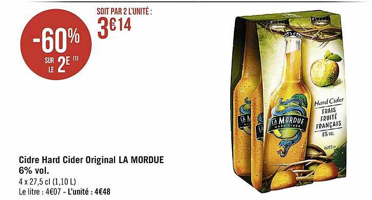 cidre hard cider original la mordue 6% vol.