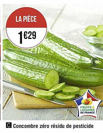 concombre zéro résidu de pesticide