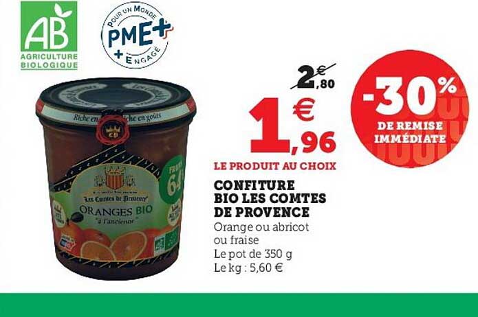 confiture bio les comtes de provence