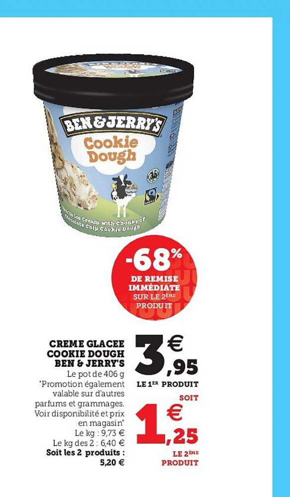 crème glacée cookie dough ben & jerry's