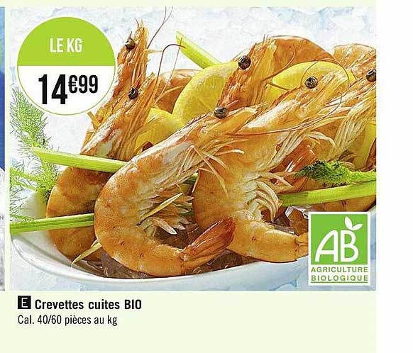 Crevettes Cuites Bio