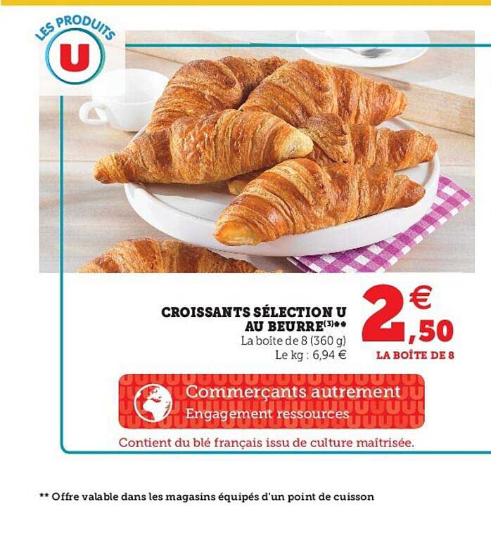 Croissants Sélection U Au Beurre