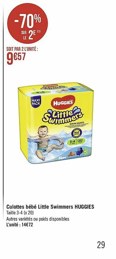 culottes bébé little swimmers huggies